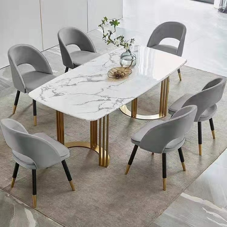 Giá bàn mặt đá chân sắt N6051