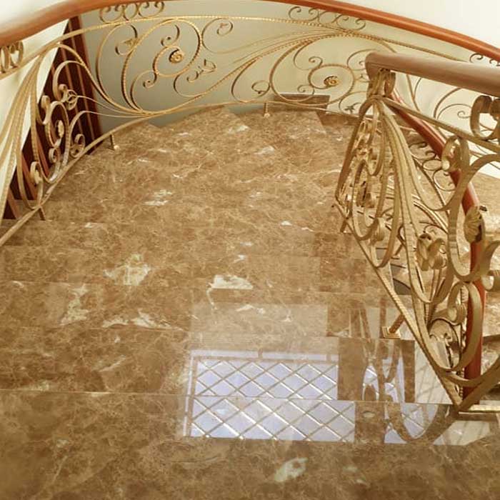 Cầu thang ốp đá marble15