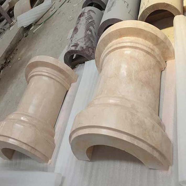 Trụ cột tròn ốp đá hoa cương8
